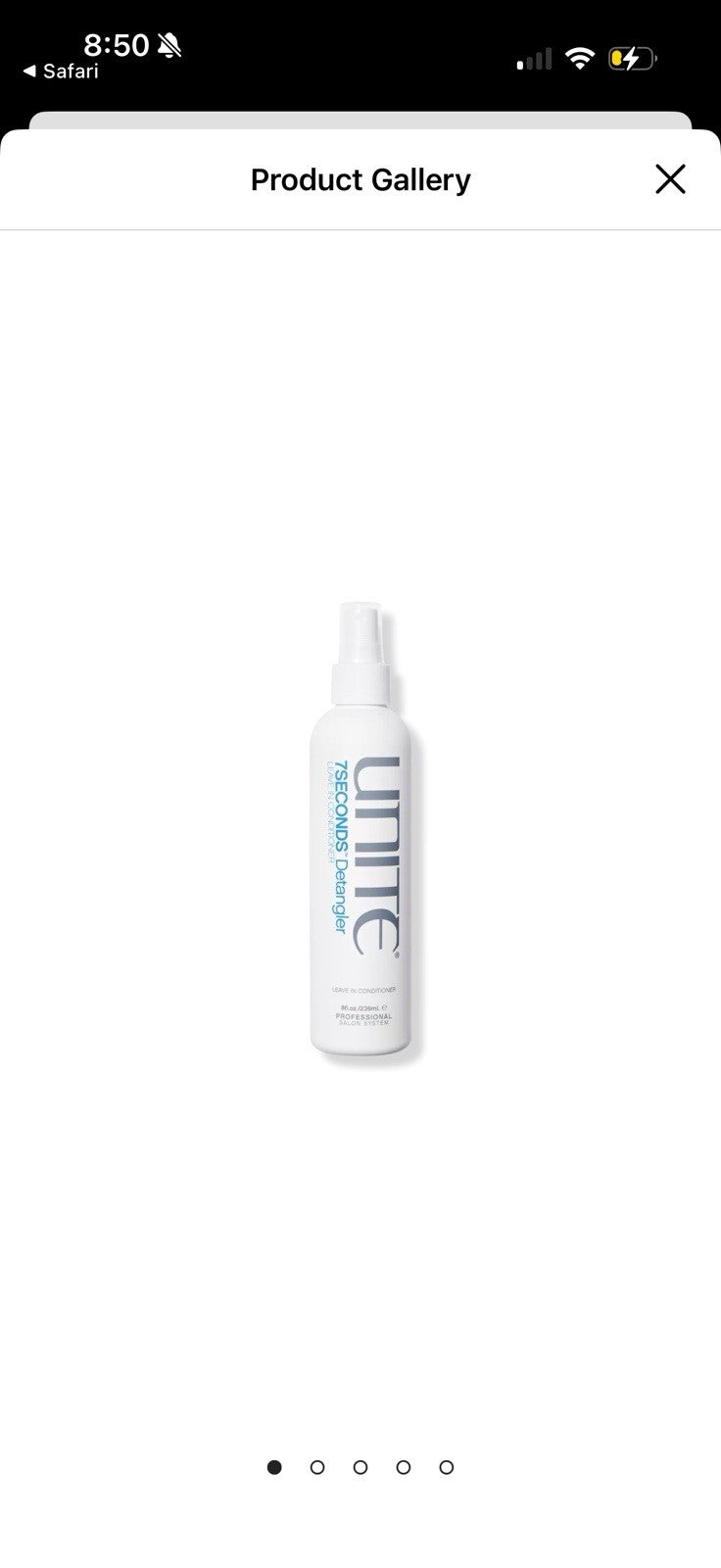 UNITE 7SECONDS Detangler Leave-In Conditioner, Standard Size 8 fl oz/236 mL