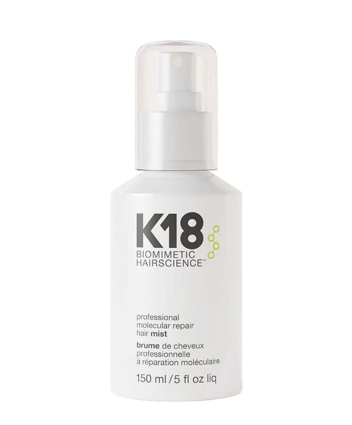 K18 Biomimetic Hairscience Molecular Repair Hair Mist Spray, 5 fl oz/150 mL