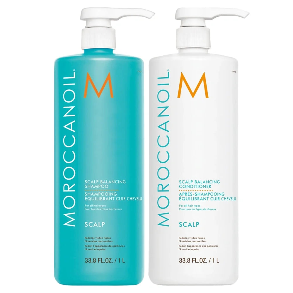 Moroccanoil Scalp Balancing Shampoo + Conditioner Duo Liter Size