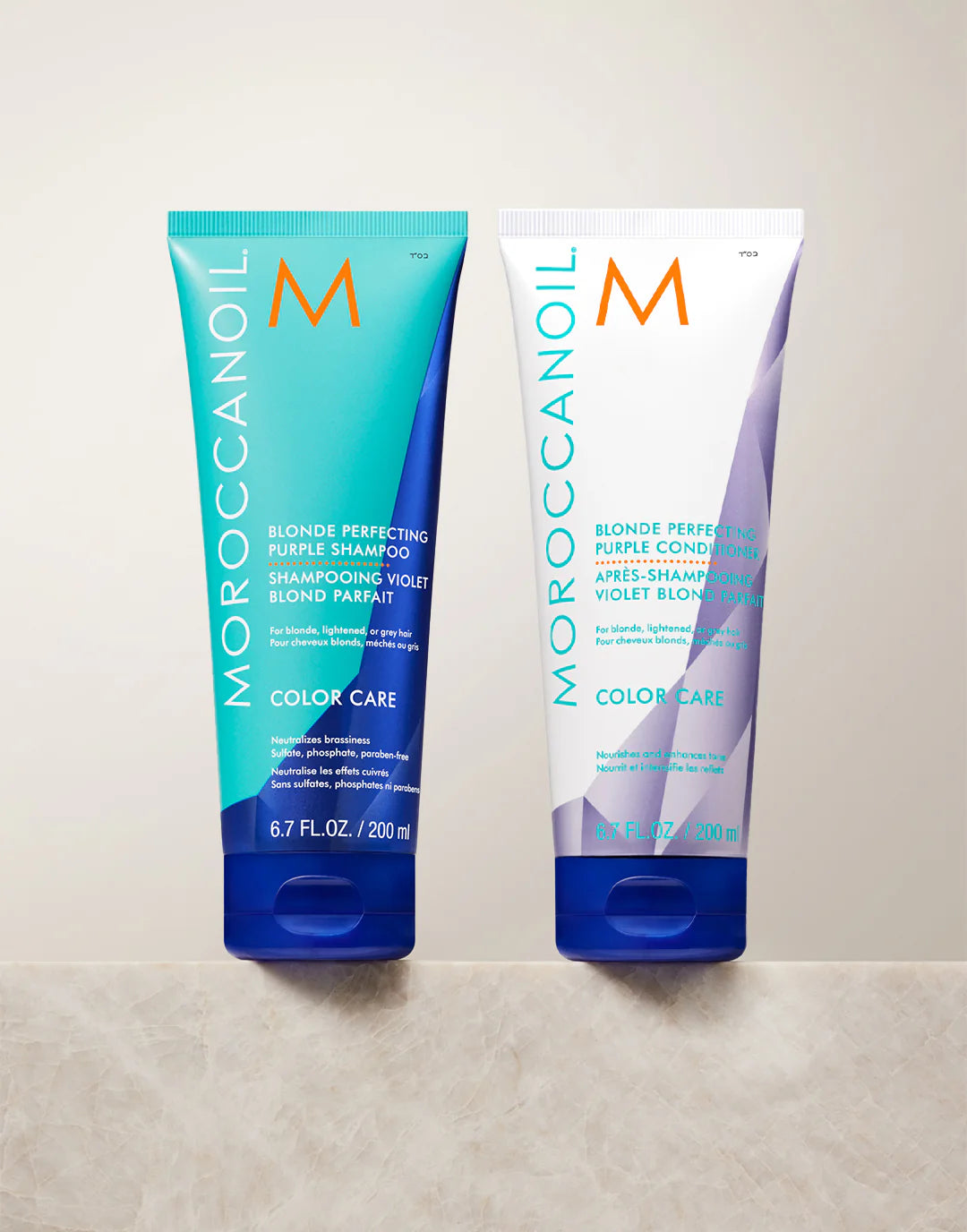 Moroccanoil Blonde Perfecting Purple Shampoo + Conditioner 6.7 oz