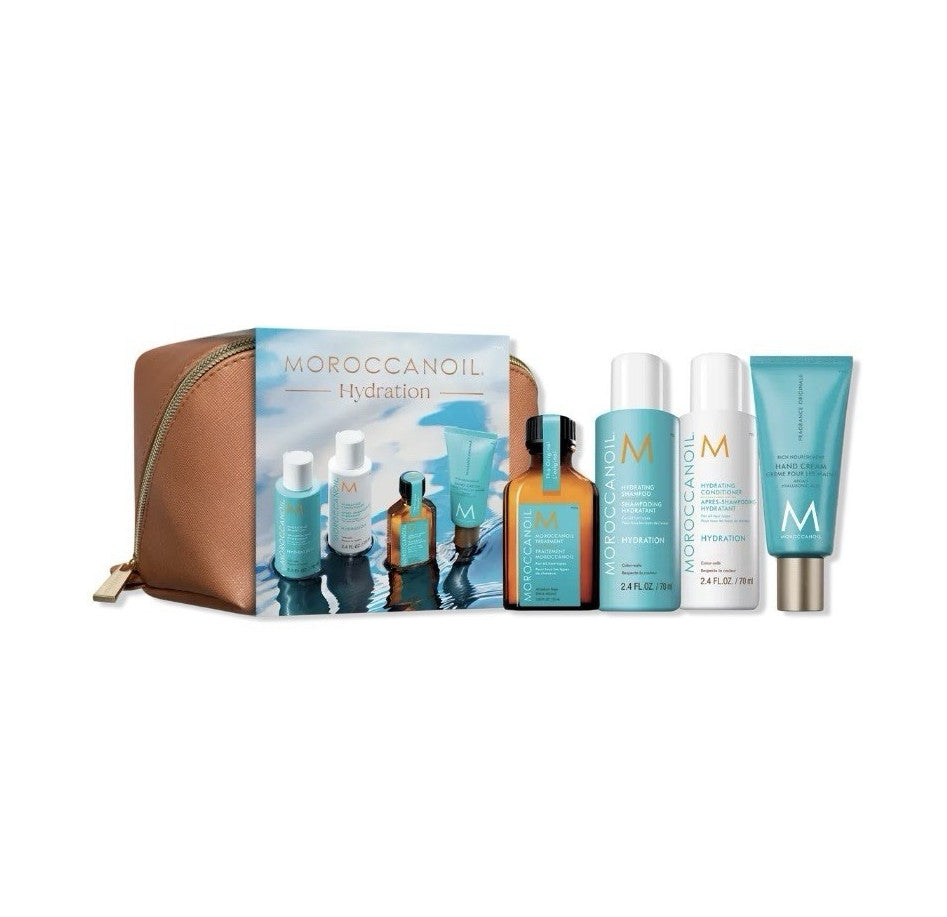 Moroccanoil Hydration Hair Care Set w/ Shampoo Conditioner Oil Hand Cream